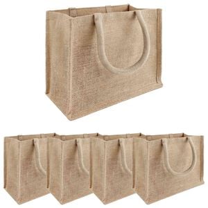 vidaXL Jute handtassen 5 Naturel 26 x 22 x 14 cm 100% Tossa Jute