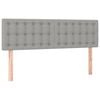 vidaXL Boxspring met matras en LED stof lichtgrijs 140x190 cm