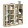 vidaXL Boekenkast met deuren 136x37x142 cm hout sonoma eikenkleurig