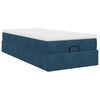 vidaXL Ottoman bed met matras 90x200cm fluweel donkerblauw