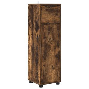 vidaXL Badkamer Kast Gerookt eiken 30,5 x 30 x 101 cm Bewerkt hout