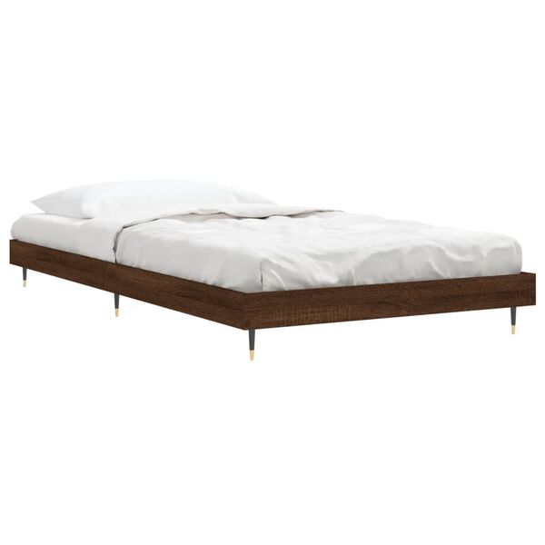 vidaXL Bedframe zonder matras bewerkt hout bruin eikenkleur 90x190 cm