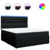 vidaXL Boxspring met matras stof zwart 200x200 cm