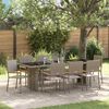 vidaXL Tuin eettafelset 9 pcs Grijs poly rattan