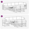 vidaXL Sofa-Sets 9 pcs Natuurlijk en Lichtgrijs Massief Acaciahout