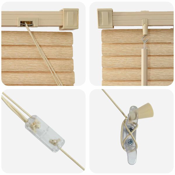 vidaXL Venetiaanse Blind Lichtbruin met Patroon 213 x 40 cm PVC