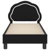vidaXL Peuterbedframe met hoofdbord Zwart 70 x 140 cm Fluweel