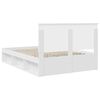 vidaXL Bedframe met hoofdeinde Wit 140 x 190 cm Massief grenenhout