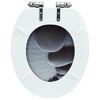 vidaXL Toiletbril met soft-close deksel stenen MDF