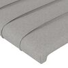 vidaXL Boxspring met matras stof lichtgrijs 100x200 cm