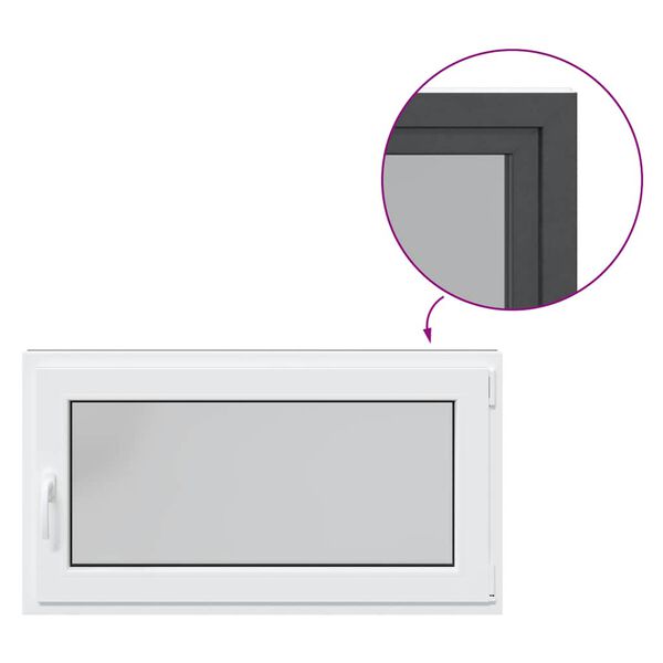 vidaXL Kelderraam RISOR 110x60 cm draaikiep-draai DIN rechts antraciet