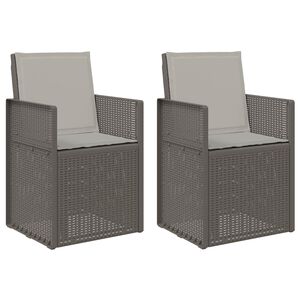 vidaXL Tuin Eetstoelen 2 pcs Lichtgrijs PP