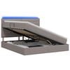 vidaXL LED Opslagbed met Matras Taupe 160 x 200 cm Stof