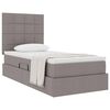 vidaXL Opslag bed met matras met matras Taupe 90 x 190 cm Polyester