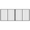 vidaXL Hondenpoort 2 st Zwart 100 x 80 cm Gegalvaniseerd staal