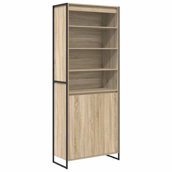 vidaXL Hoge Kasten 2 pcs Sonoma 79 x 36 x 200 cm Bewerkt hout
