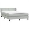 vidaXL Boxspring met matras fluweel lichtgrijs 160x220 cm