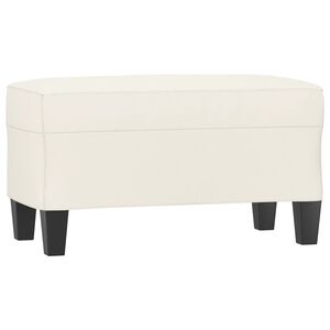 vidaXL Bankje 70x35x41 cm kunstleer cr&egrave;mekleurig