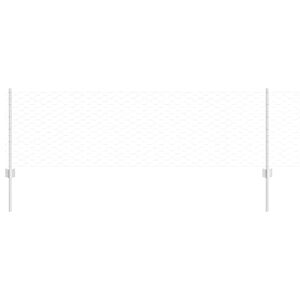 vidaXL Hek met Paal Zilverkleurig