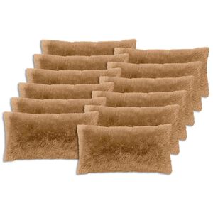 vidaXL Kussen met kussen HEERLEN 12 st Taupe PV Fleece