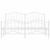 vidaXL Bedframe met hoofd- en voeteneinde&nbsp;metaal wit 160x200 cm