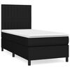 vidaXL Boxspring met matras stof zwart 90x200 cm