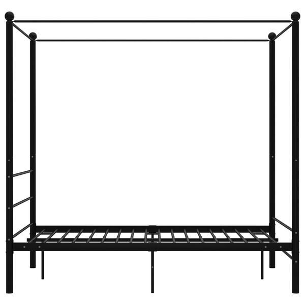 vidaXL Hemelbedframe metaal zwart 120x200 cm