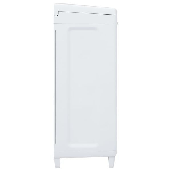 vidaXL Tuinafvalbak met 3 zakken 65x38x102 cm donkergrijs