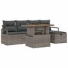 vidaXL Tuinbankenset 6 st Grijs poly rattan