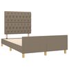 vidaXL Bedframe zonder matras 120x200 cm stof taupe