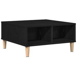 vidaXL Salontafel Zwart Eiken 60 x 60 x 30 cm Bewerkt hout