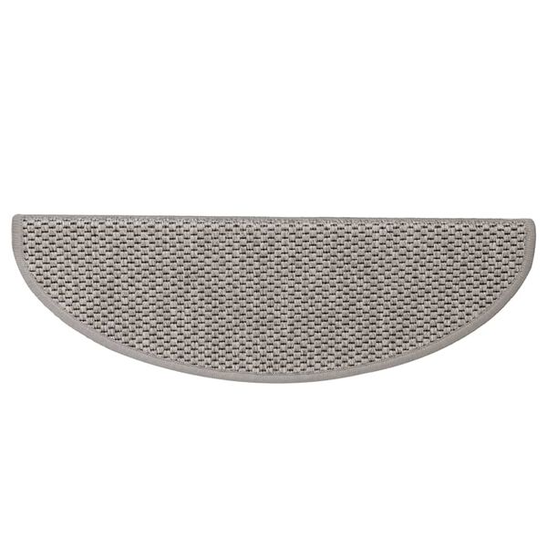 vidaXL Trapmatten zelfklevend 15 st sisal-look 65x21x4cm zilverkleurig