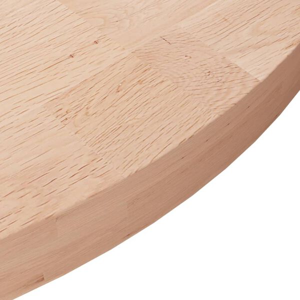 vidaXL Tafelblad rond Ø80x4 cm onbehandeld massief eikenhout