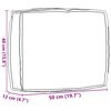 vidaXL Palletkussen voor rugleuning Grijs 50 x 40 x 12 cm Oxford stof