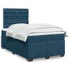 vidaXL Boxspring met matras fluweel blauw 120x190 cm