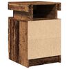 vidaXL Nachtkastjes 2 st met LED 35x39x55 cm hout oud houtkleurig