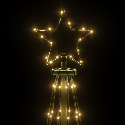 vidaXL Kerstboom met grondpin 108 LED's warmwit 180 cm