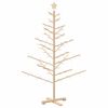 vidaXL Houten kerstboom Naturel 150 cm Massief grenenhout