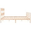 vidaXL Bedframe met hoofdbord massief hout