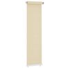 vidaXL Rolgordijn voor buiten 65(B)x230(H) cm HDPE cr&egrave;mekleurig