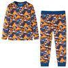 vidaXL Kinderpyjama met lange mouwen 92 cognackleurig