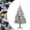 vidaXL Kunstkerstboom met 300 LED Wit 180 cm PVC en Staal en Kunststof