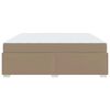 vidaXL Bedframe met matras Cappuccino 200 x 200 cm Stof