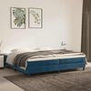 vidaXL Boxspring met matras fluweel donkerblauw 200x200 cm