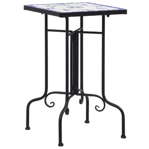 vidaXL Bijzettafel moza&iuml;ek keramiek blauw en wit