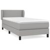 vidaXL Boxspring met matras stof lichtgrijs 100x200 cm