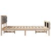 vidaXL Bedframe met hoofdeinde Taupe 120 x 190 cm Massief grenenhout