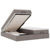 vidaXL Ottoman bed met matrassen 200x200cm stof taupe