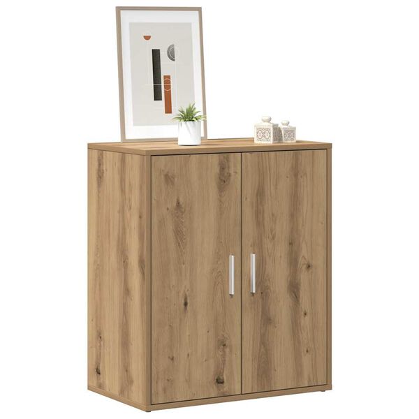 vidaXL Schoenenkast 60x35x70 cm bewerkt hout artisanaal eikenkleur