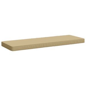 vidaXL 1-delig Bankkussen VUGHT 100% Polyester Beige 100 x 40 x 5 cm